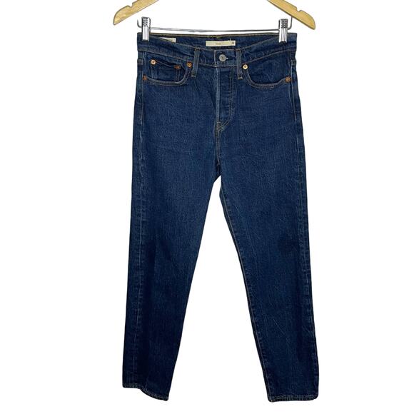 Levi's Wedgie Fit Ankle High Rise Jeans Medium Wash - Picture 1 of 9